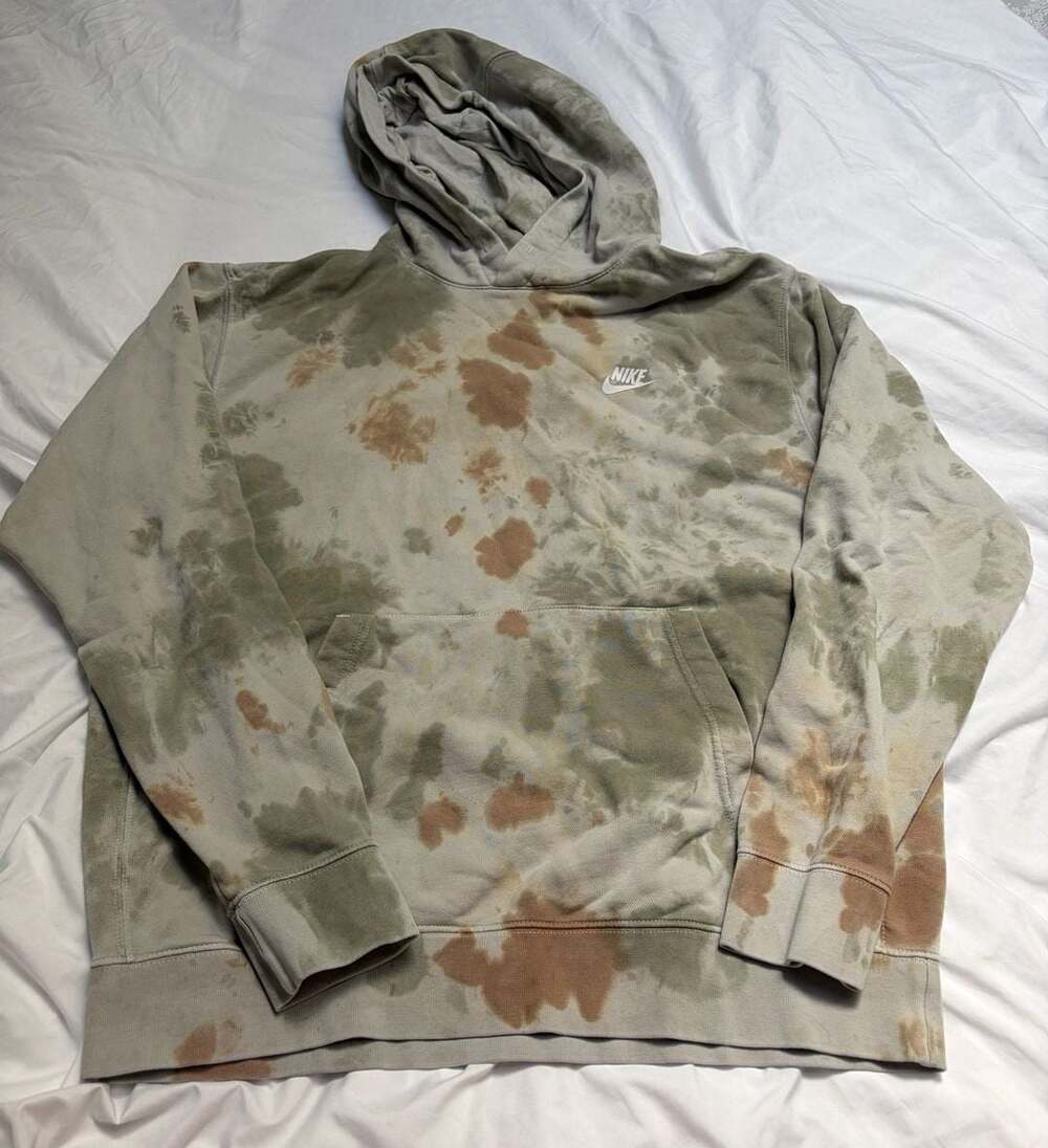 Nike Sportswear French Terry Tie-Dye Pullover Hoodie size L